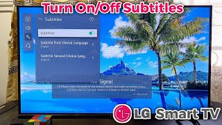 LG Smart TV How to Turn OnOff Subtitles [upl. by Vernen238]