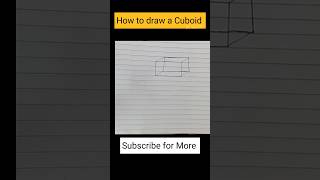 Draw a Cuboid easily shorts youtubeshorts cuboid shapes cube drawing draw [upl. by Ahsihat396]