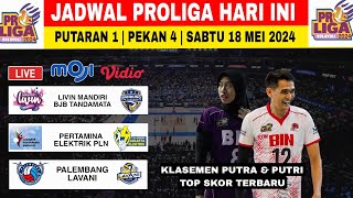 Jadwal Proliga 2024 Hari Ini  Klasemen Proliga Putra amp Putri Terbaru Hari Ini  Palembang vs Lavani [upl. by Airdnaxela]