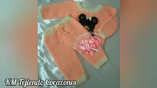 PANTALÓN TEJIDO A CROCHET PARA BEBÉ DE 6 A 9 MESES  PASO A PASO [upl. by Moise182]