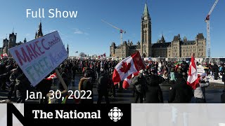 CBC News The National  Protest descends on Ottawa COVID19 reopening Spotify [upl. by Osmo]