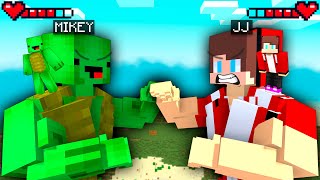 JJ vs Mikey Giant Titan Fight Battle  Maizen Minecraft Animation [upl. by Anaile]