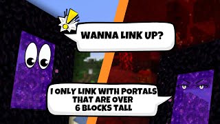 How to link Nether Portals in the NEW Minecraft Update [upl. by Allak]