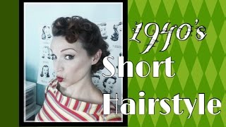 1940s Short Hairstyle Especially for the Nashville Boogie [upl. by Rorke]