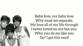 The Supremes baby love Lyrics •1964 [upl. by Aveer]