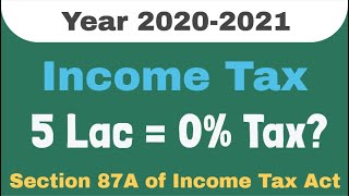 What is Income tax Rebate  Income tax Rebate in Tamil  Income Tax Slab and Calculation Section 87A [upl. by Aninnaig]