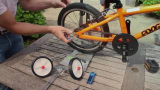 How to fit stabilisers to a first pedal Frog Bike [upl. by Eittah]