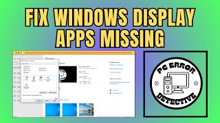 How to Fix Windows 10 Display Apps Missing [upl. by Archaimbaud]