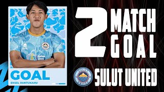 SULUT UNITED  EKSEL RUNTUKAHU  2 MATCH 2 GOAL  LIGA 2 20222023 [upl. by Erdnaet]