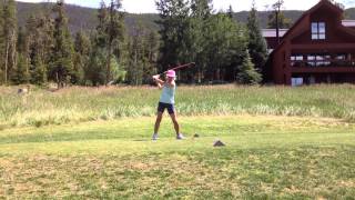 Sallys Golf Swing  Keystone Ranch CO  Aug 2013 [upl. by Sanfo]