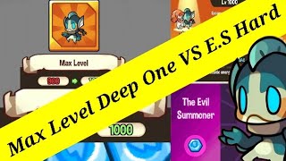 Maxed Out 1000 Leveled Deep One VS The Evil Summoner Hard  Summoners Greed [upl. by Anahsar]