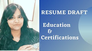 How to Write a Resume  Education amp Certifications Section resume careers freshers [upl. by Willie]