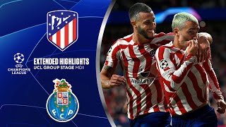 Atlético Madrid vs Porto Extended Highlights  UCL Group Stage MD 1  CBS Sports Golazo [upl. by Hepzi]