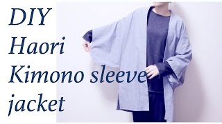 DIY Haori  Kimono sleeve jacketㅣmadebyaya [upl. by Noy]