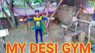 My desi gym at home 🔥desi gym fitness 💪 village desi gym🤘desigymhomeworkout fitnessmotivation [upl. by Einram]