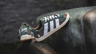 BAPE x Adidas N quotShadow Greenquot LWST Review amp OnFeet [upl. by Yung44]