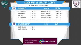 Sandhurst 2nd XI Mens v Strathfieldsaye 2nd XI [upl. by Llehcal]