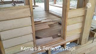 Rumah Kayu  Proses Pemasangan Dinding Part 1 [upl. by Dickie779]