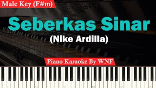 Nike Ardilla  Seberkas Sinar Karaoke Piano Male Key [upl. by Anert50]