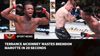 UFC Fight Night 230 Highlights Terrance McKinney destroys Brendon Marotte in 20 seconds [upl. by Christal]