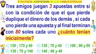 Método del Cangrejo Compuesto Examen Admisión a la Universidad SAN MARCOS Solucionario UNMSM [upl. by Elwood]