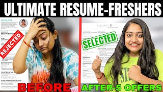 No skills Freshers RESUME🔥Make Incredible RESUME in 15Mins🔴Get Interview CALLS Instantly🤯 [upl. by Adev]