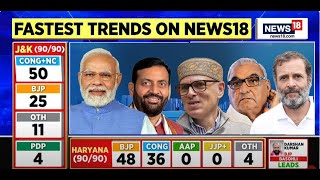 Jammu Kashmir Election Result LIVE  Haryana Election 2024 Results LIVE  BJP Vs Congress  N18L [upl. by Fayina]