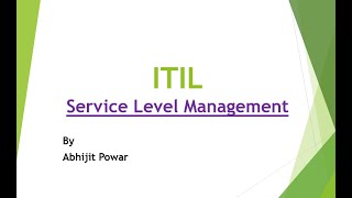 Service Level Management in ITIL [upl. by Odlanir44]