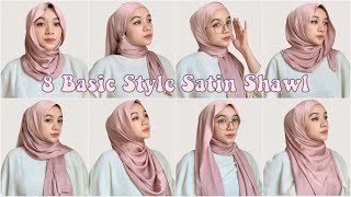 Tutorial Satin Shawl Pashmina Satin untuk Seharihari Wisuda Kondangan Lamaran Kerja dan Kuliah [upl. by Mccurdy]