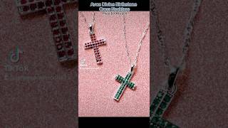 Avon Divine Birthstone Cross Necklace cross pendant wcolored stonelike accents in silvertone avon [upl. by Lyndy715]