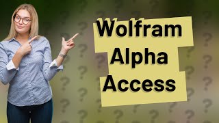 Is there a free Wolfram Alpha [upl. by Marlee]