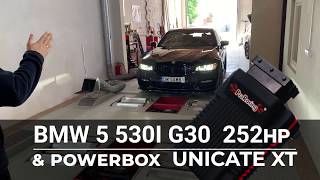 BMW 5 530i G30 dyno test tuning ProRacing UNICATE XT [upl. by Obnukotalo861]