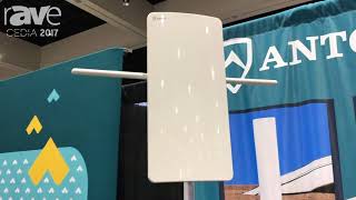 CEDIA 2017 Antop Antenna Showcases AT400BV Flat Pannel SmartPass Amplified HDTV Antenna [upl. by Anavlis]