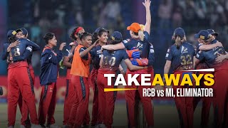 Takeaways A gutsy performance by RCB sees them into a WPL title contest with Delhi Capitals [upl. by Eeliram]