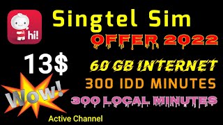 Singtel Hi Card Surprise 13 Wow OfferBonus 60GB Internet 300 IDD 300 Local minute [upl. by Engvall]