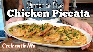 Chicken Piccata  Dinner at Five Cook with Me [upl. by Ocnarf]