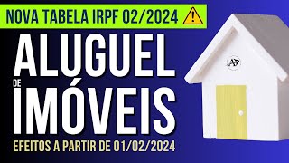 Efeitos da Nova Tabela do IRPF sobre Alguel de Imóvel com vigor em 01022024 impostoderenda irpf [upl. by Anoved]