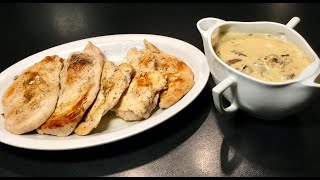 RECETTE EXPRESS LES ESCALOPES DE POULET SAUCE FORESTIÈRE [upl. by Anemolif]