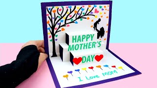 Beautiful Mothers day Greeting Card Idea with DRAWING  Mother’s day POPUP card 2022 [upl. by Carolynne960]