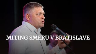 Míting Smeru v Bratislave Blahov tradičný ľavicový pozdrav a Robert Kaliňák so zubnou kefkou [upl. by Nhtanhoj]