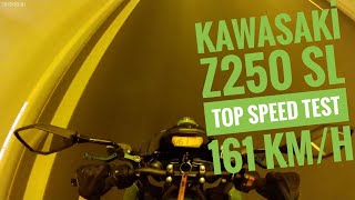 Kawasaki Z250 SL Top Speed Test 161 Km [upl. by Fablan212]