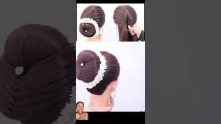 Moño elegante para ocasión importante ￼hairstyle hair shotrs shortsviral [upl. by Yllrebmik]