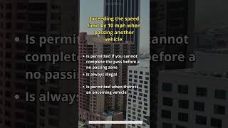 Exceeding the speed limit by 10 mph when shorts DMV Test [upl. by Lateh]