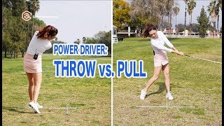 Power Driver  Throw vs Pull  Golf with Aimee [upl. by Essined992]