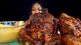 SPICY KOREAN CHICKEN MUKBANG  WHOLE ROTISSERIE CHICKEN MUKBANG [upl. by Hussein]