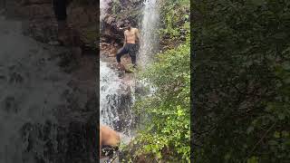 Pani main fisla or pani main gir gya 🤣🤣🤭 waterfall travel nature trekking tamil manvswild [upl. by Anelehs]