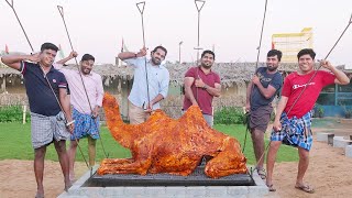 WHOLE CAMEL ROAST  12 Hours Roasting a Whole Camel Tandoor  Cooking In Dubai Village [upl. by Dworman993]