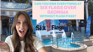 Can You Ride Everything At Six Flags Over Georgia Without Flash Pass [upl. by Enyaj]