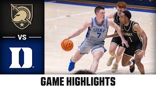 Army vs Duke Game Highlights  202425 ACC Men’s Basketball [upl. by Orag649]