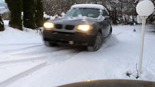 BMW X3 E83 30d Driving a 20 Slope Up and Down in Snow [upl. by Wiltsey]